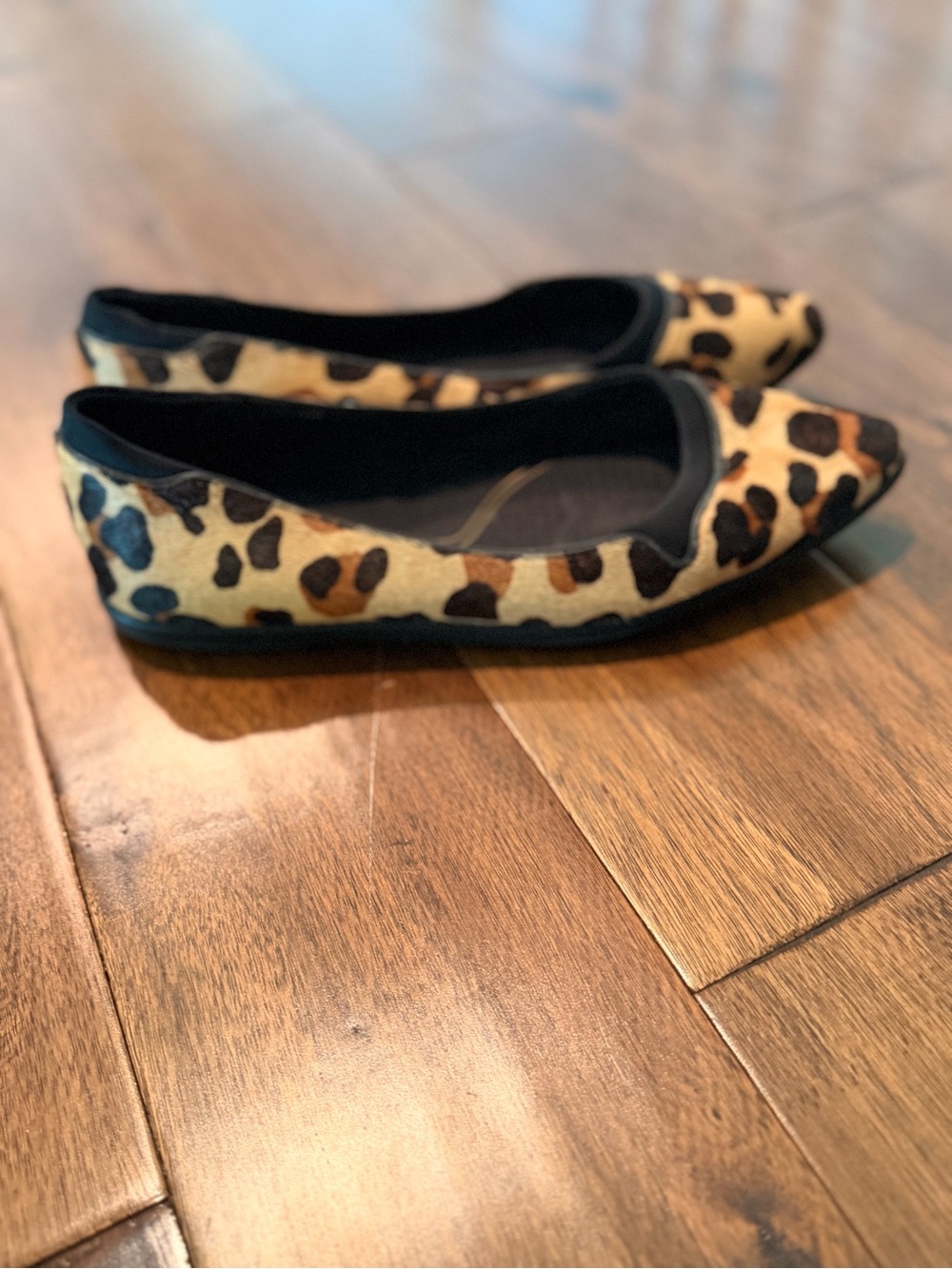 Cole Haan Leopard-Print Ballet Flats in Tan and Black